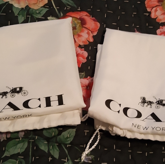 Coach Bags Two 8 X23 Coach Handbag Dust Cover Drawstring Closure